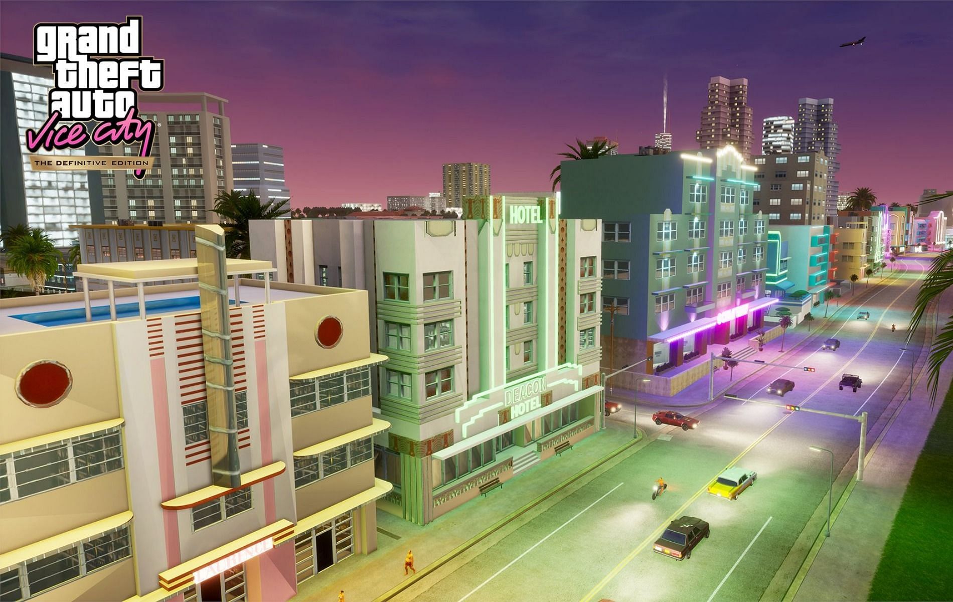 The new Vice City in its remastered look (Image via Rockstar Games)
