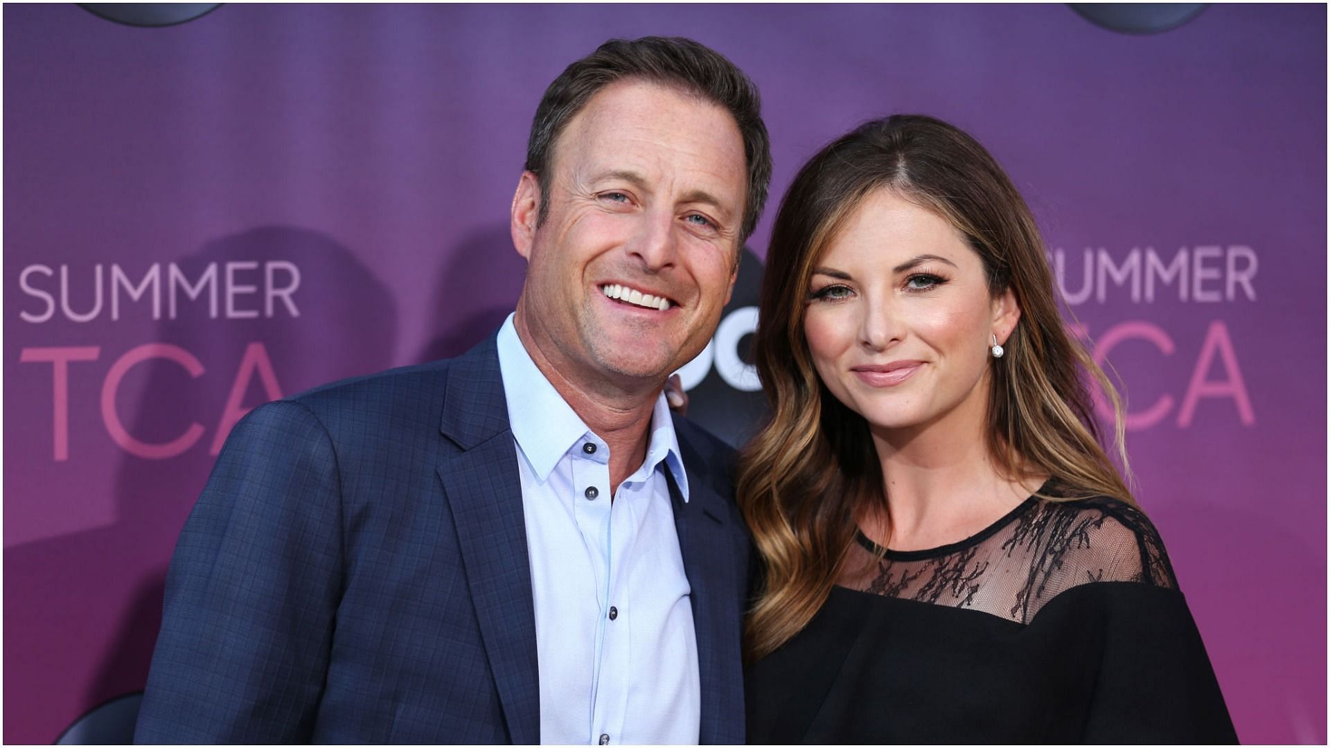 Chris Harrison and Lauren Zima attend ABC&#039;s TCA Summer Press Tour Carpet Event on August 05, 2019, in West Hollywood, California. (Image via Getty Images)