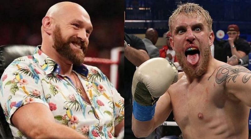 Tyson Fury (left) and Jake Paul (right)