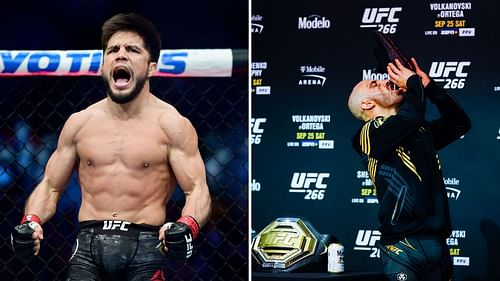 Henry Cejudo (left). Alexander Volkanovski (right) Source: Getty Images.