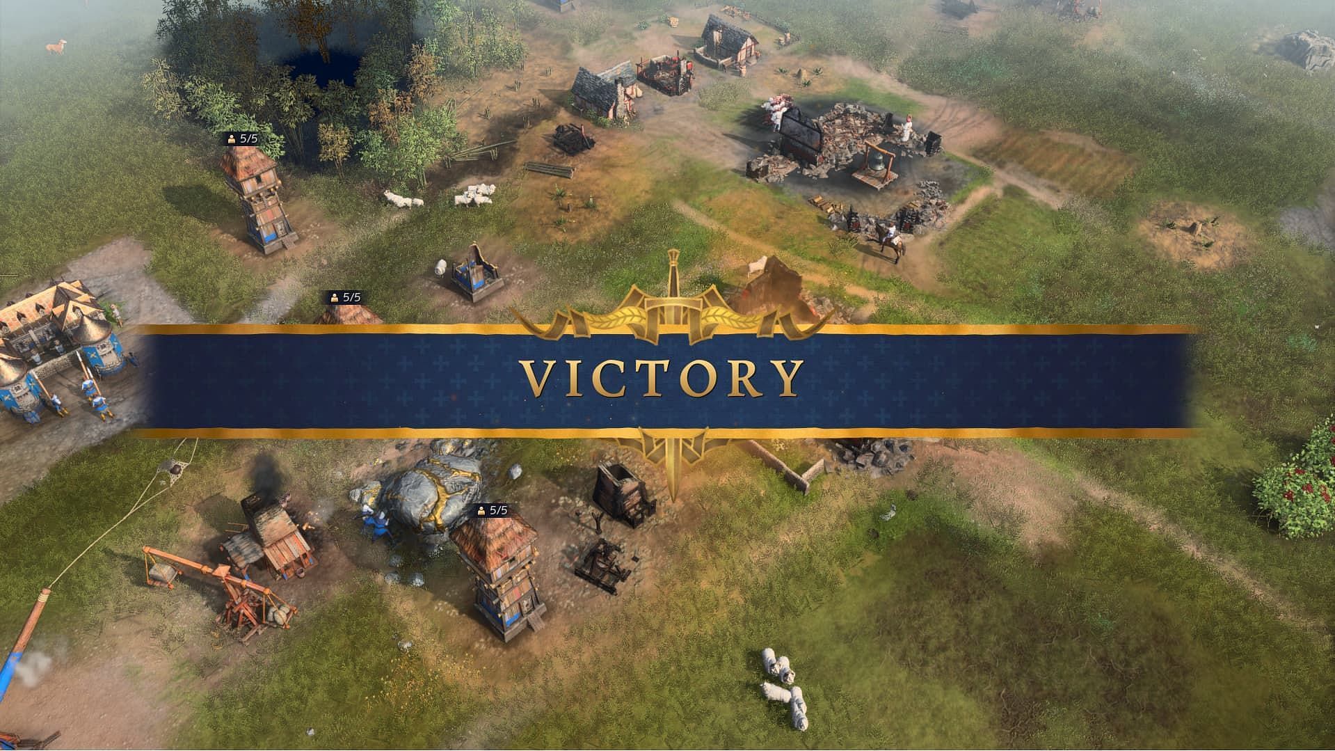The Age of Empires IV victory screen. (Image via Relic Entertainment)