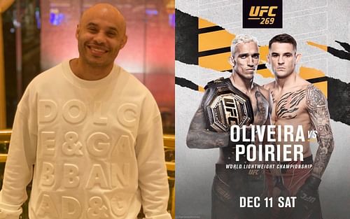 Ali Abdelaziz (left); Charles Oliveira and Dustin Poirier (right) [Photo via @aliabdelaziz & @ufc on IG]