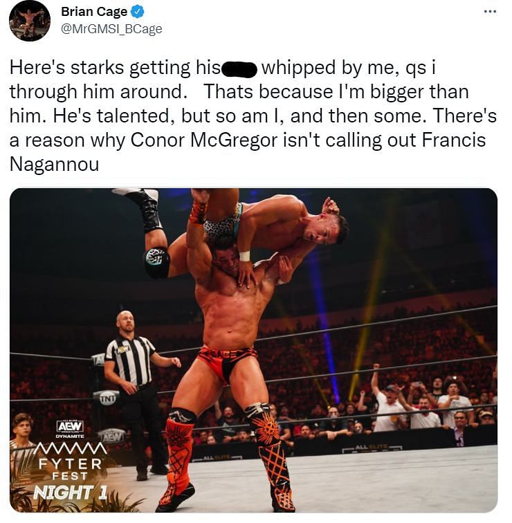 Brian Cage challenged Ricky Starks