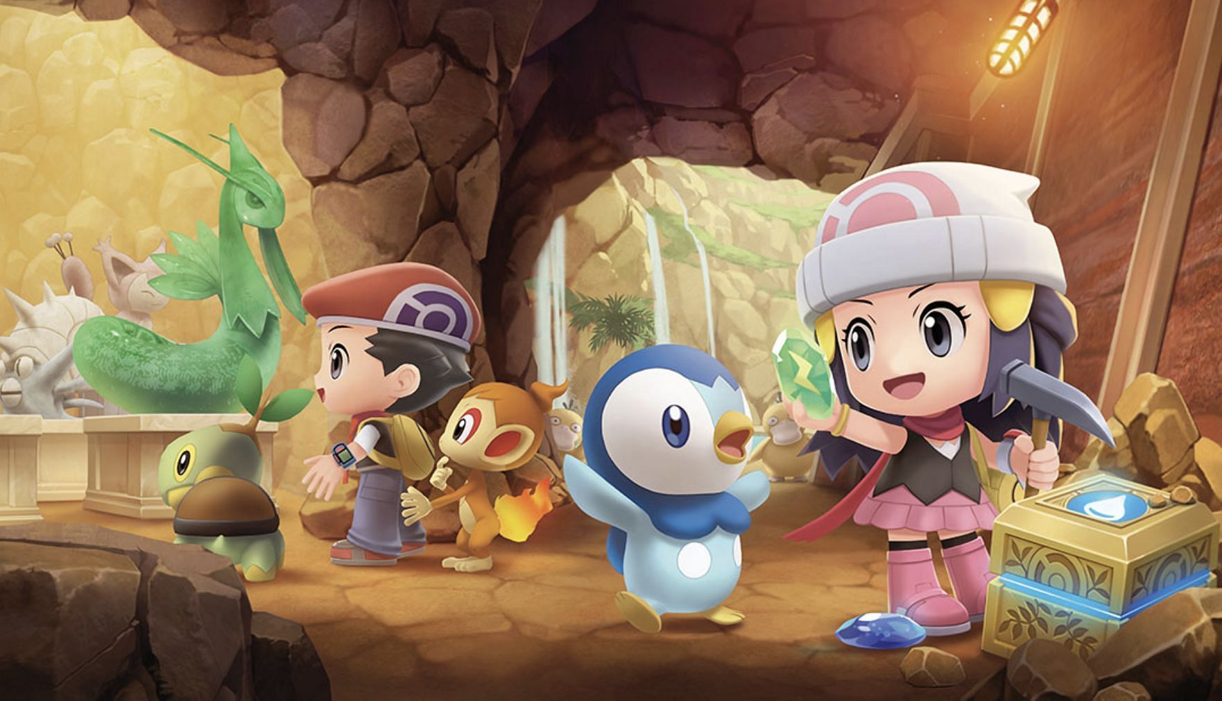 A promotional image for the Sinnoh Underground in Brilliant Diamond and Shining Pearl. (Image via Game Freak)