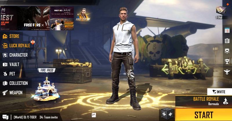 Users need to open the events tab in Free Fire (Image via Free Fire)