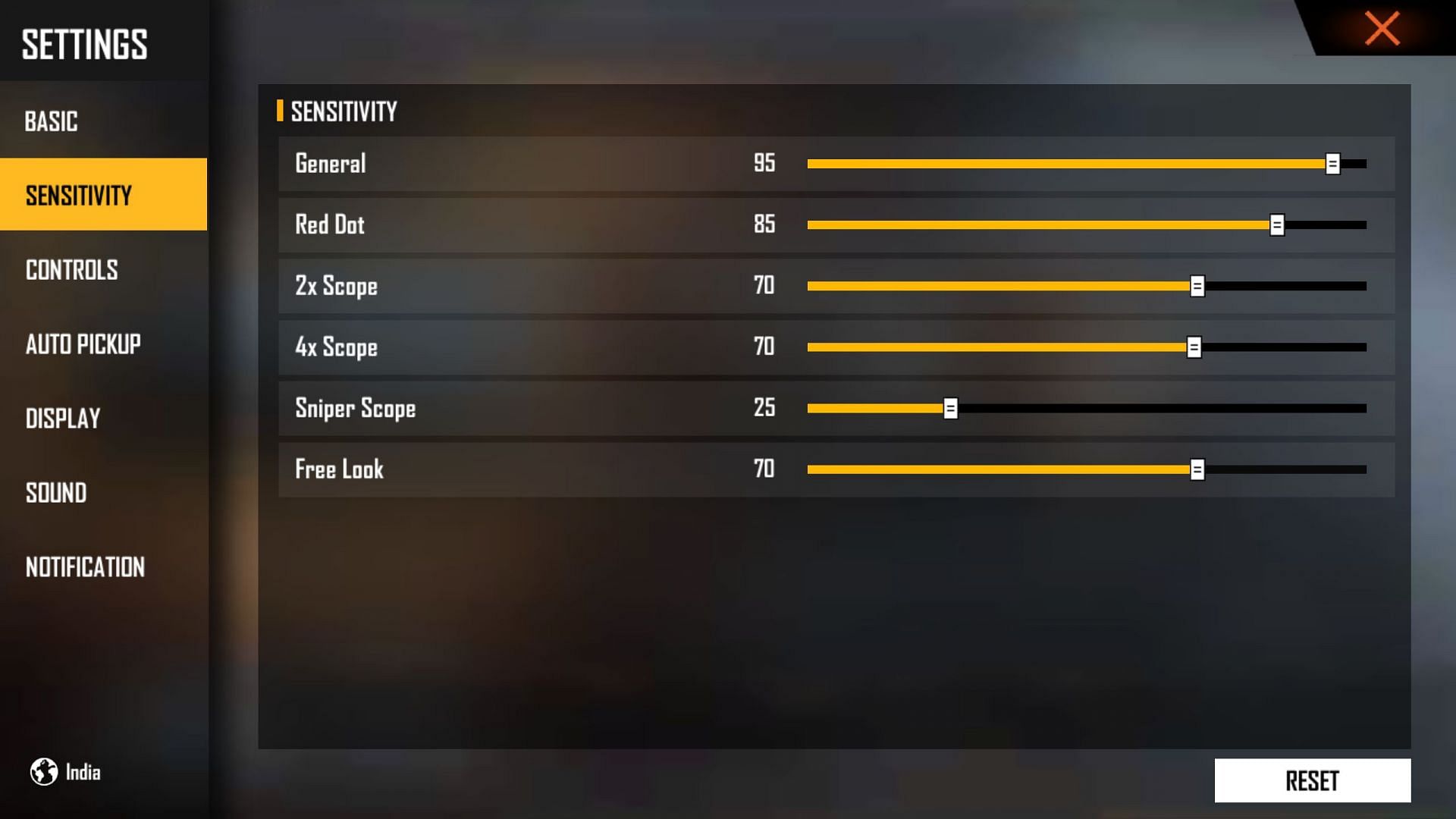 These sensitivity settings can be incorporated by players (Image via Free Fire)