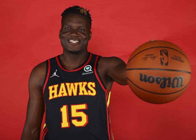 Clint Capela at the Atlanta Hawks' Media Day