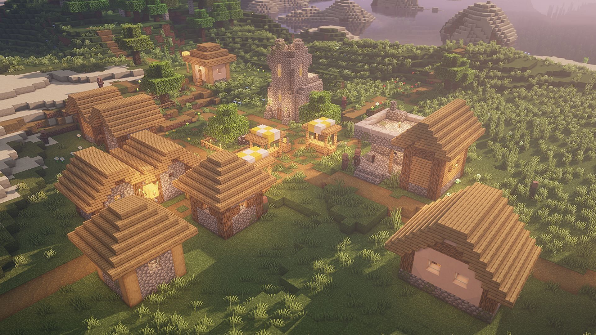 Villages in Minecraft (Image via Minecraft)