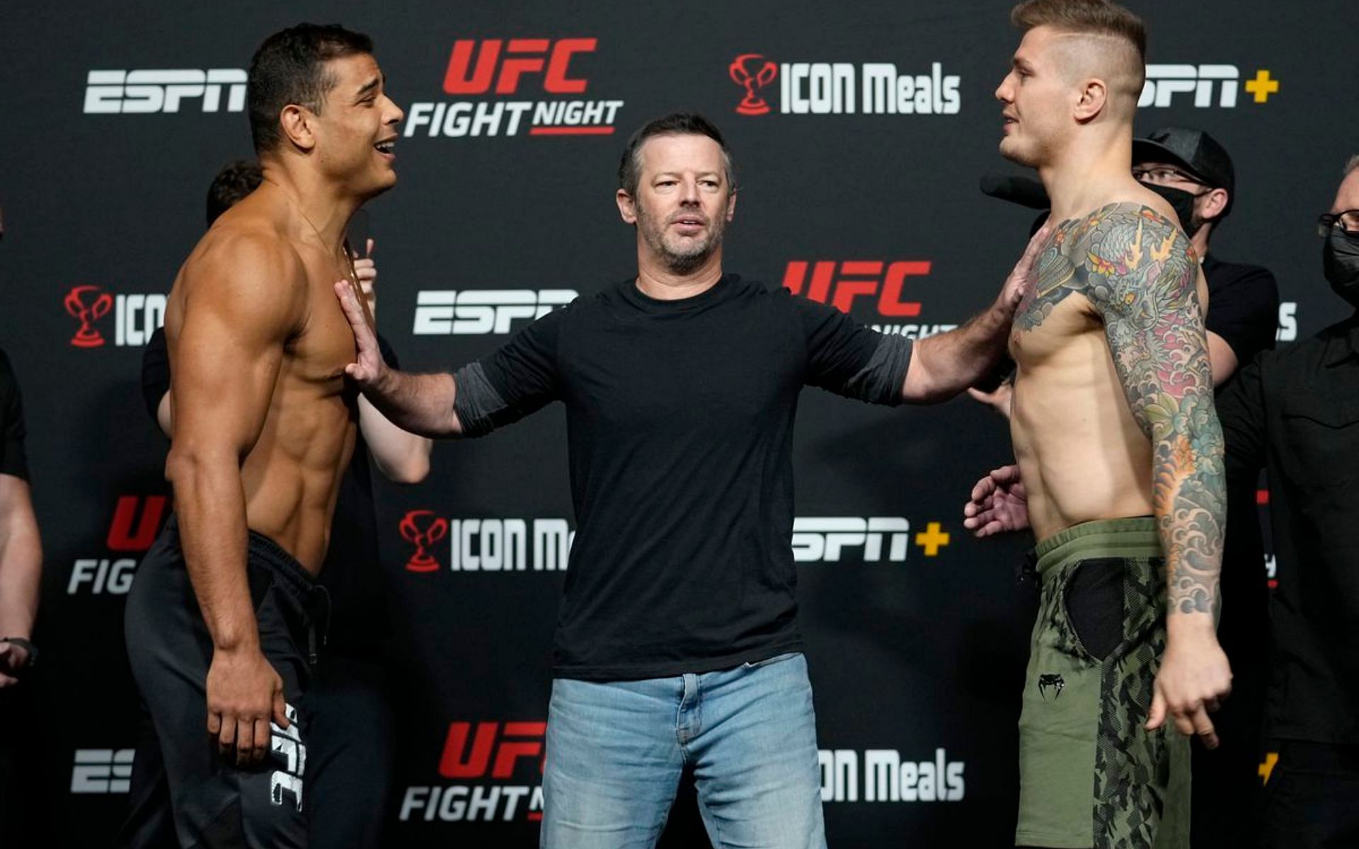 Paulo Costa and Marvin Vettori face off before their fight at UFC Vegas 41 [Credits: @TheMacLife via Twitter]