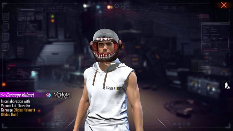 The Carnage Helmet is part of the cosmetic items that will be added in Free Fire (Image via Free Fire)