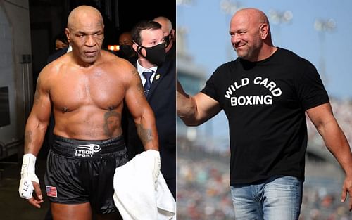 Mike Tyson (left) and Dana White (right)