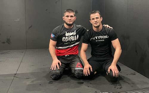 Khabib Nurmagomedov (left) Usman Nurmagomedov (right) [Images Courtesy: @khabib_nurmagomedov on Instagram]