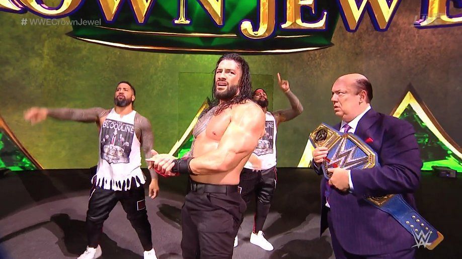 WWE Crown Jewel 2021 रोमन रेंस और ब्रॉक लैसनर के बीच हुआ यूनिवर्सल चैंपियनशिप मैच