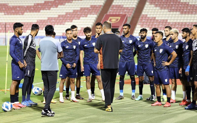 Indian U-23 team prepares for the do-or-die clash against Kyrgyzstan. (Image - AIFF)