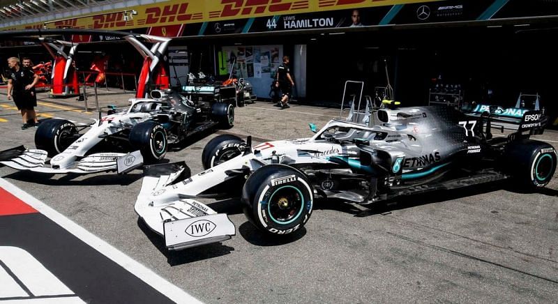 The white Mercedes livery at Hockenheim in 2019 Credits: F1
