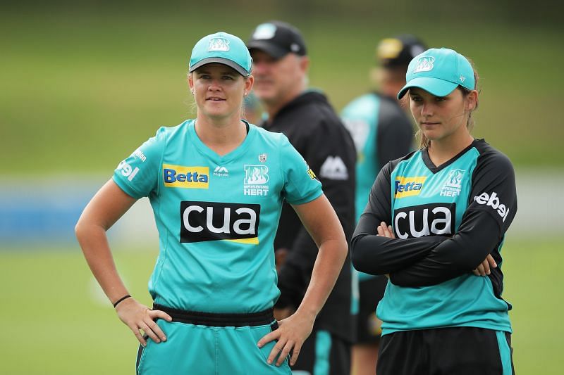 Jess Jonassen posting ahead of a WBBL match