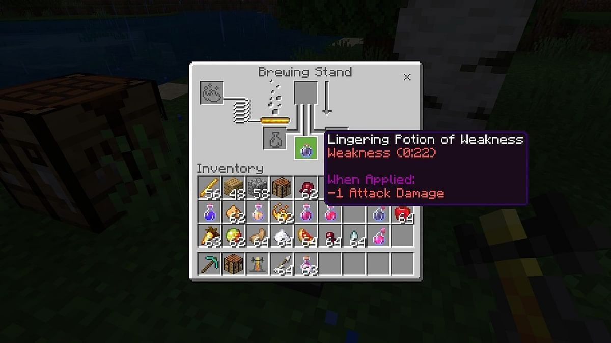 how to make lingering potion of healing in minecraft