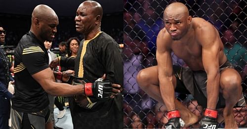 Kamaru Usman (left and right); Muhammed Usman (center)