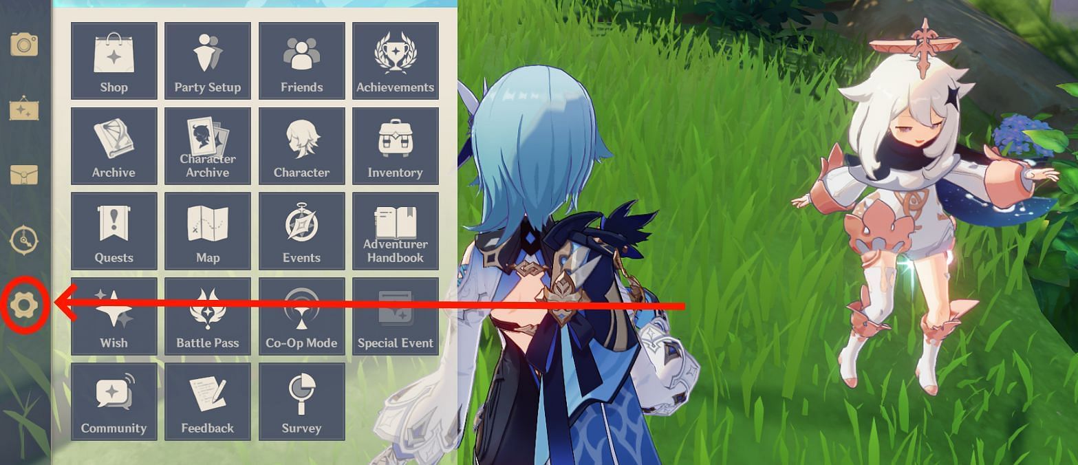 This is how the Paimon Menu looks like in-game (Image via Genshin Impact)