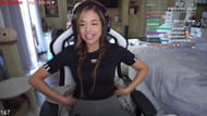 Pokimane reacts surprisingly to Valkyrae's name-dropping (Image via Pokimane on Twitch)