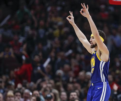 Golden State Warriors star Klay Thompson put on a show against the Chicago Bulls