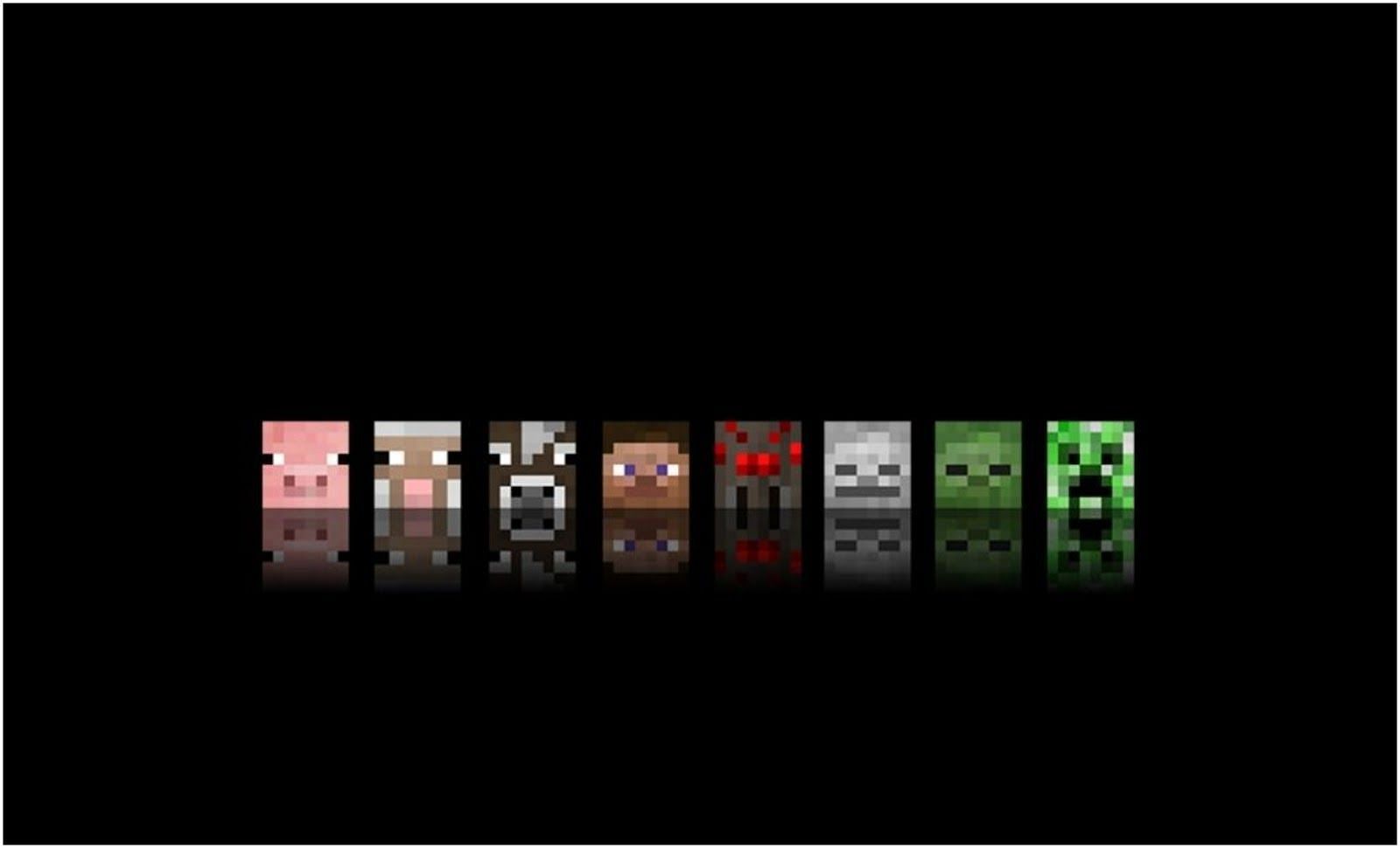 Some mobs in Minecraft (Image via WallpaperAccess/Minecraft)