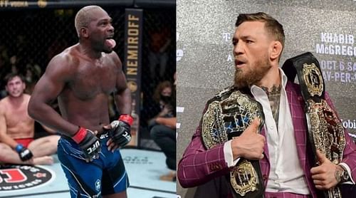 Derek Brunson (left) and Conor McGregor (right)