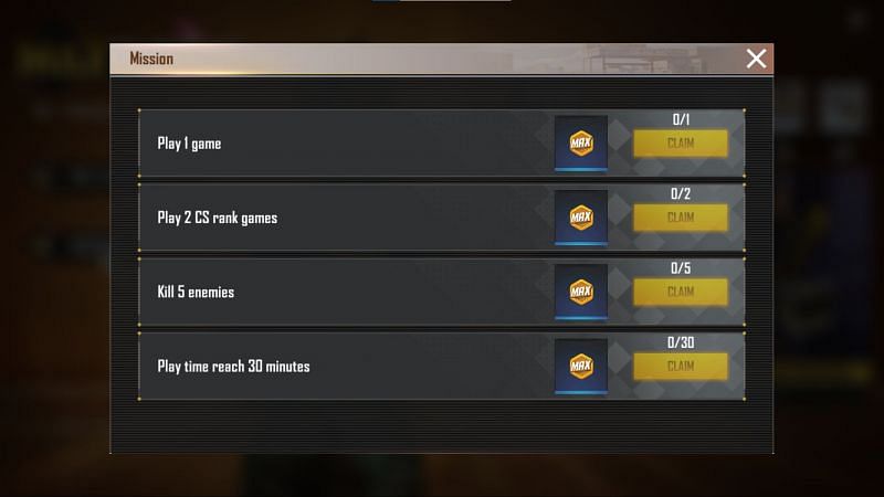 Completing the missions will be rewarding the players with the MAX tokens (Image via Free Fire)
