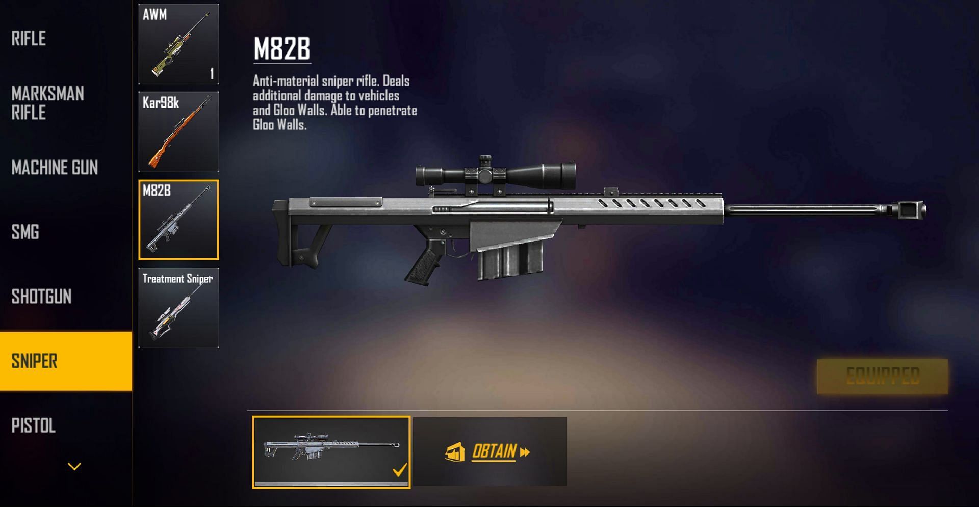 This weapon can penetrate through Gloo Walls (Image via Free Fire)