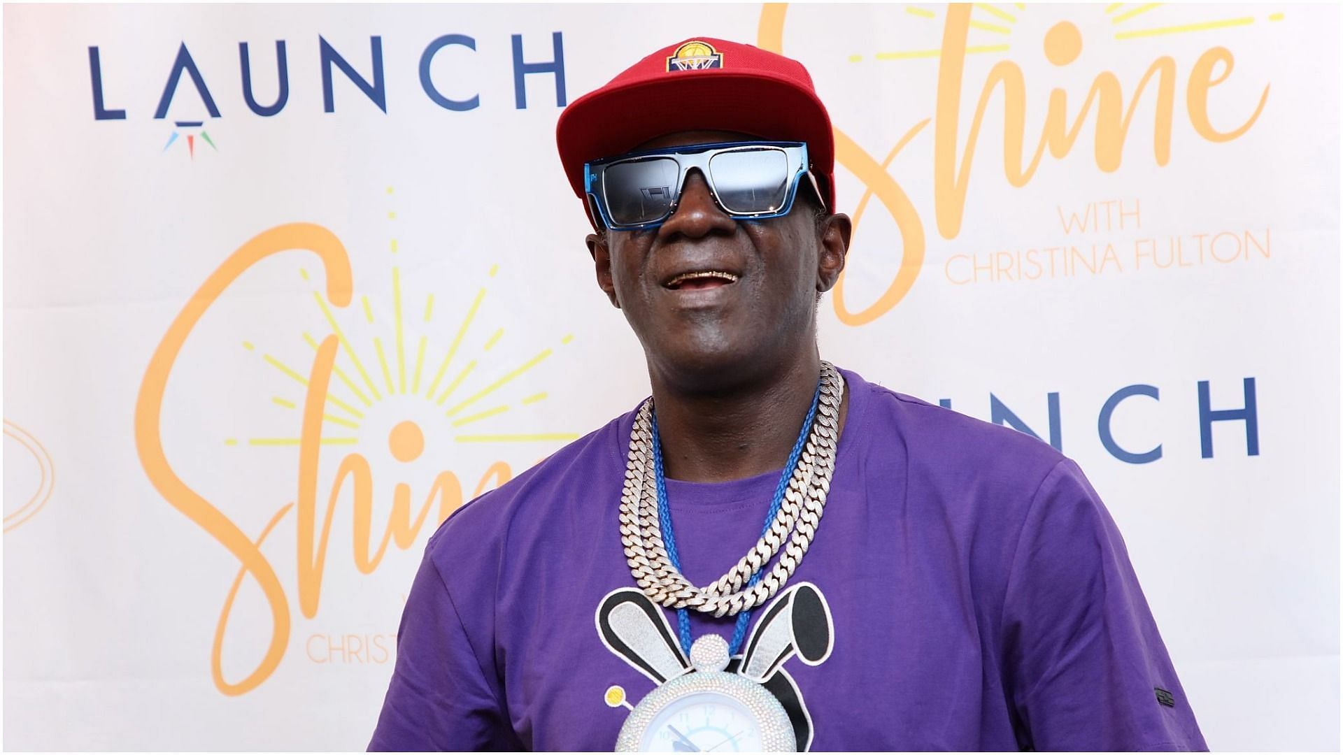 Flavor Flav at the &quot;Shine&quot; Talk Show Premiere at Raleigh Studios Screening Rooms in Los Angeles, California on September 9, 2021. (Image via Getty Images)