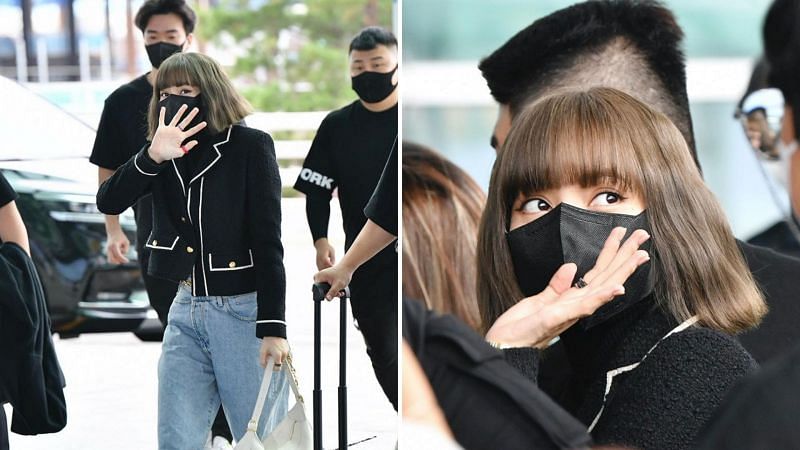 Lisa spotted at Incheon airport in Seoul (Image via Instagram/koreadispatch)