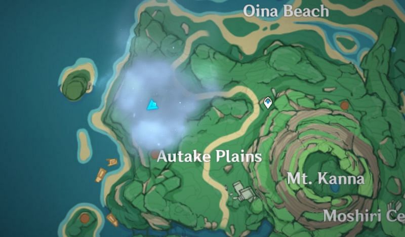 The final perch&#039;s location on the map (Image via Genshin Impact)