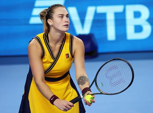 Aryna Sabalenka in action at the VTB Kremlin Cup