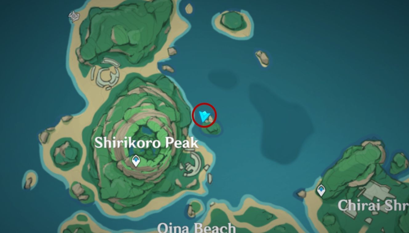 First Star-Shaped Gem map location (Image via Genshin Impact)