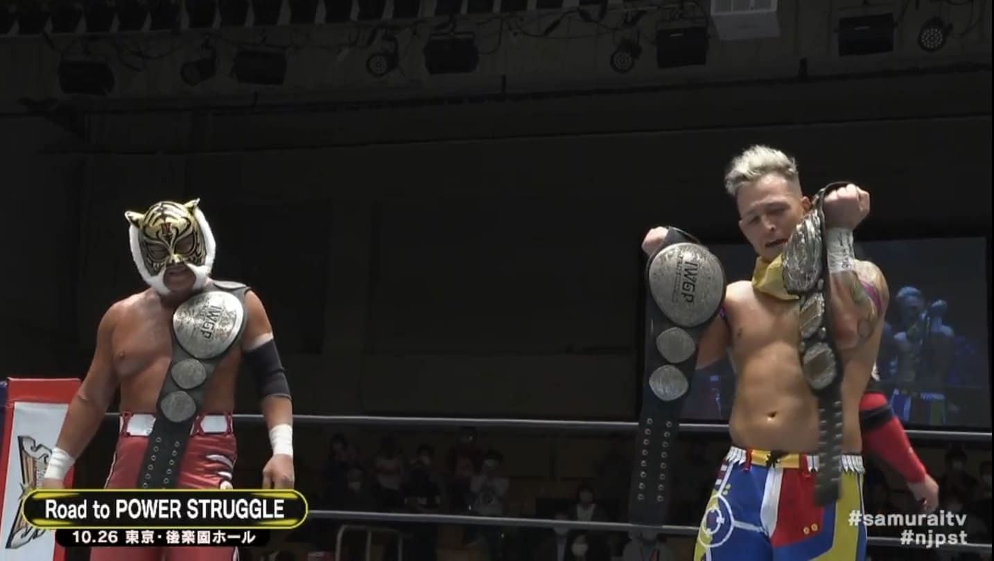 Tiger Mask and Robbie Eagles won the IWGP Jr. Tag Team Championships at Road To Power Struggle 2021