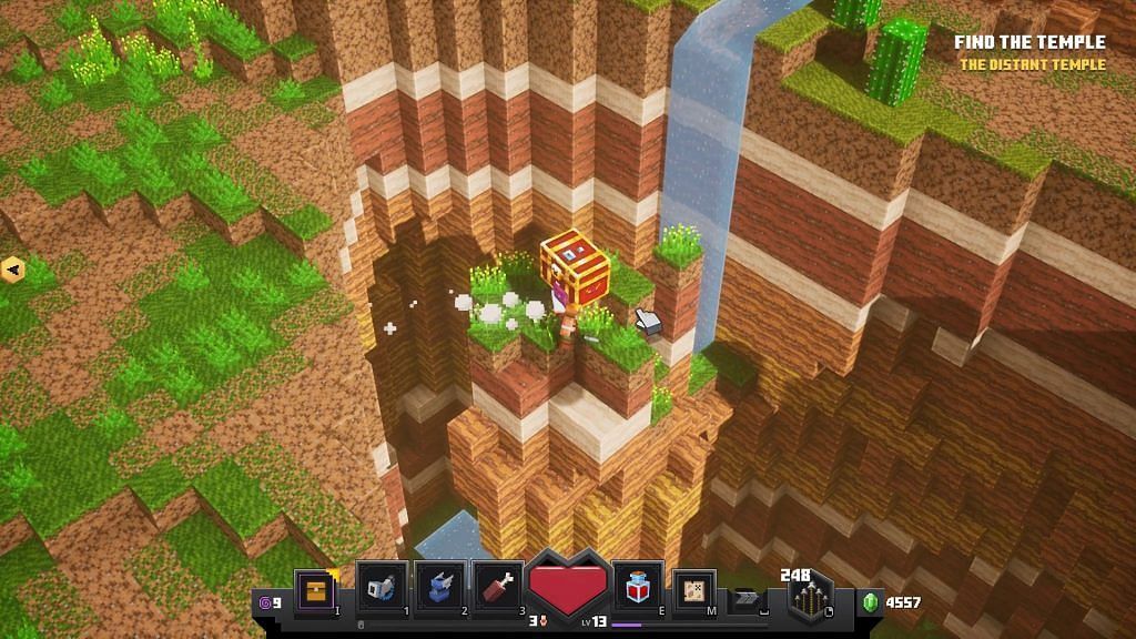 Cacti Canyon is one of the levels players can get Hero&#039;s Armor from. (Image via Mojang)