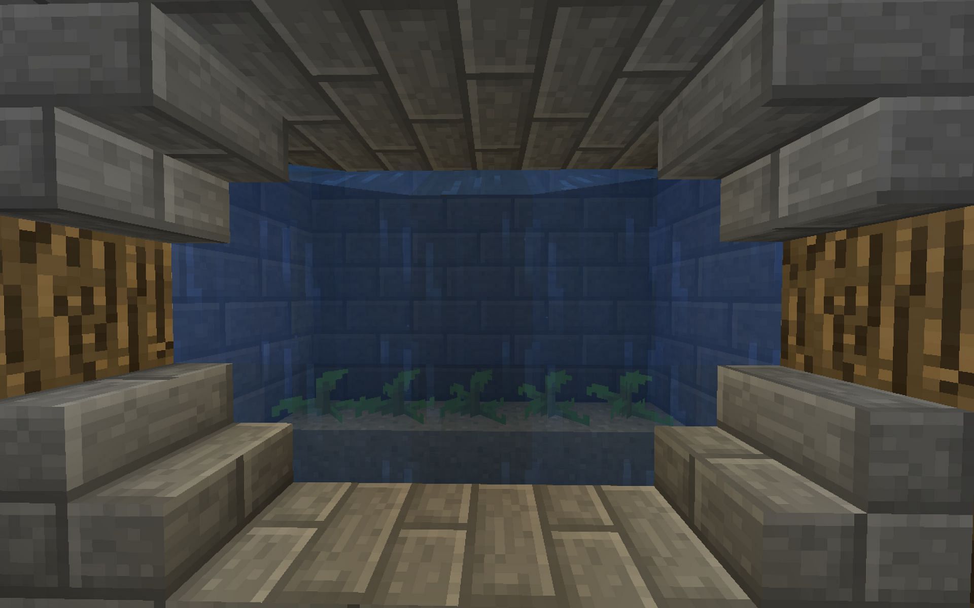 A simple kelp farm (Image via Minecraft)