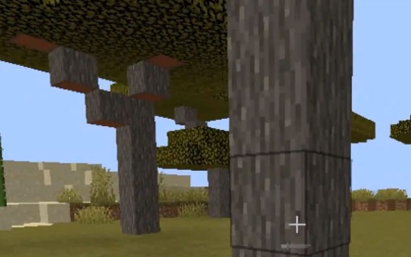 An image of an acacia tree in-game. (Image via Minecraft)