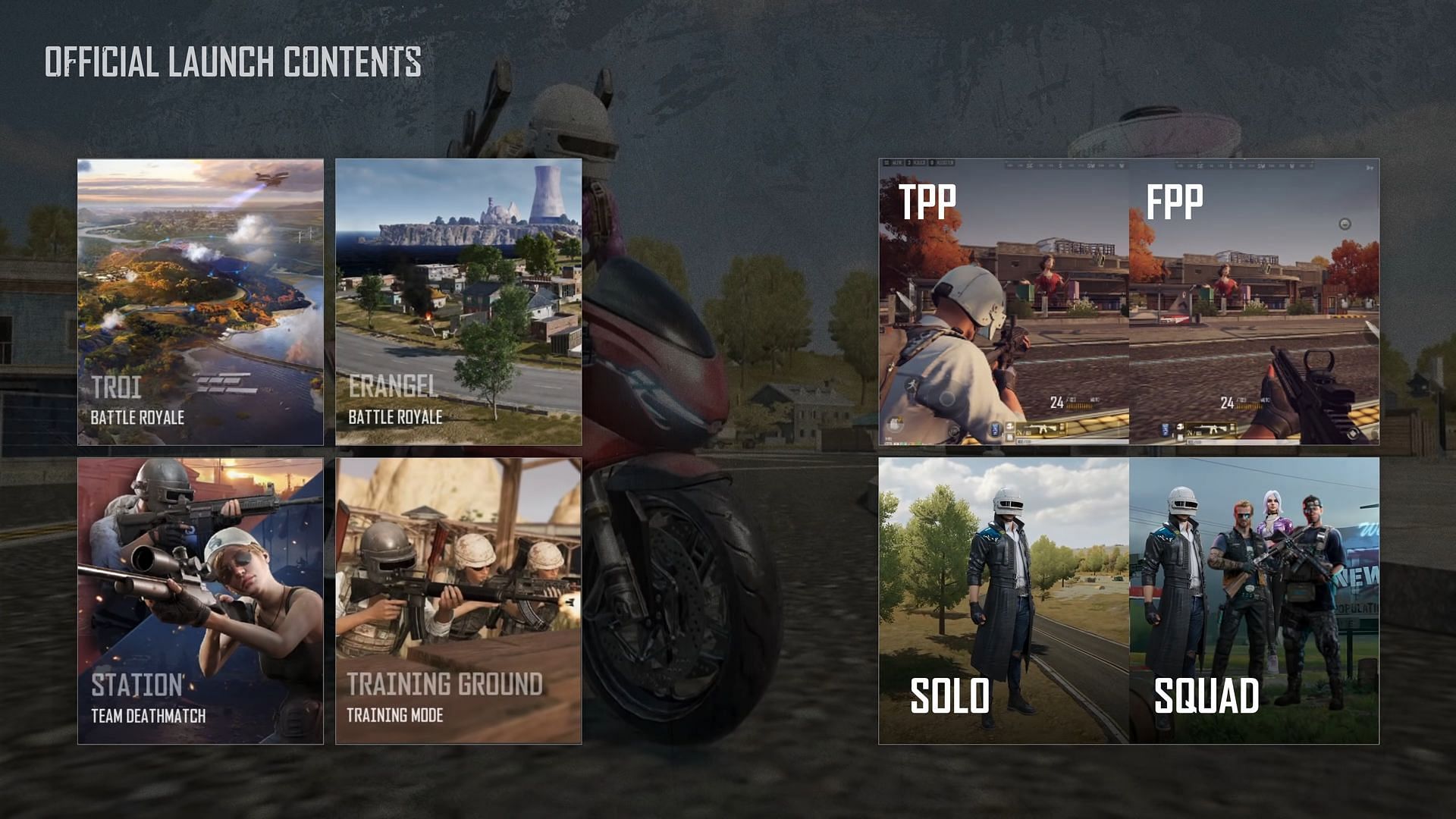 Launch contents include Training Grounds (Image via PUBG New State / YouTube)