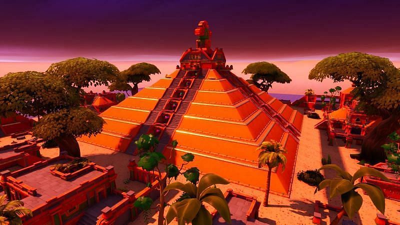 The leaked pyramid POI that hasn&#039;t arrived yet. Image via Epic Games