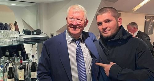 Khabib Nurmagomedov with Sir Alex Ferguson via Twitter @khabib_nurmagomedov