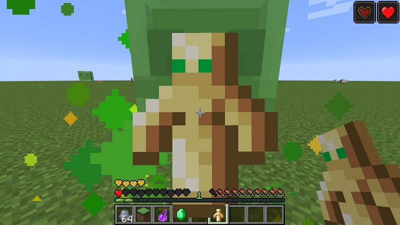Totem of undying in action (Image via bugs.minecraft)