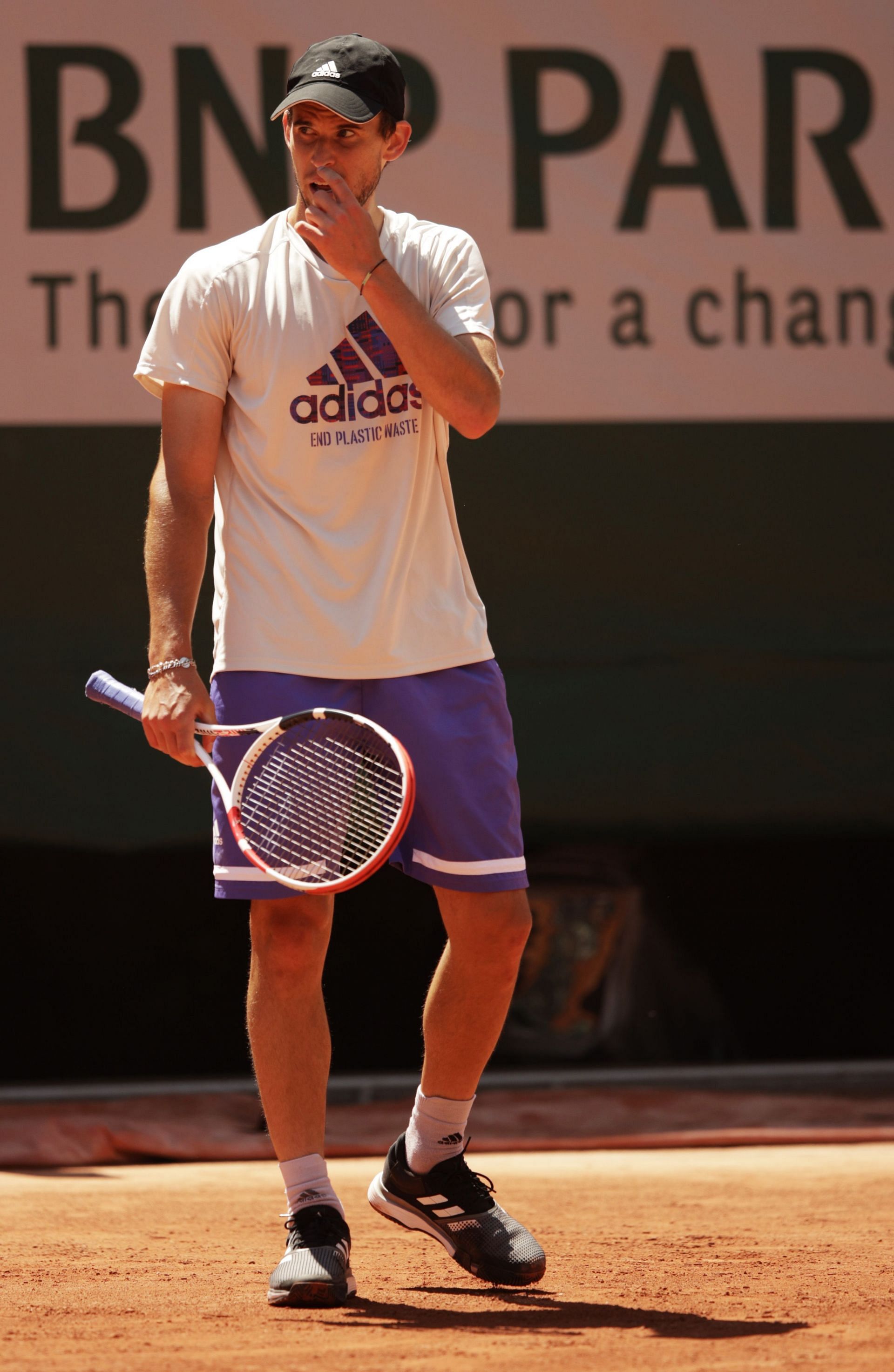 Dominic Thiem at the 2021 French Open in May