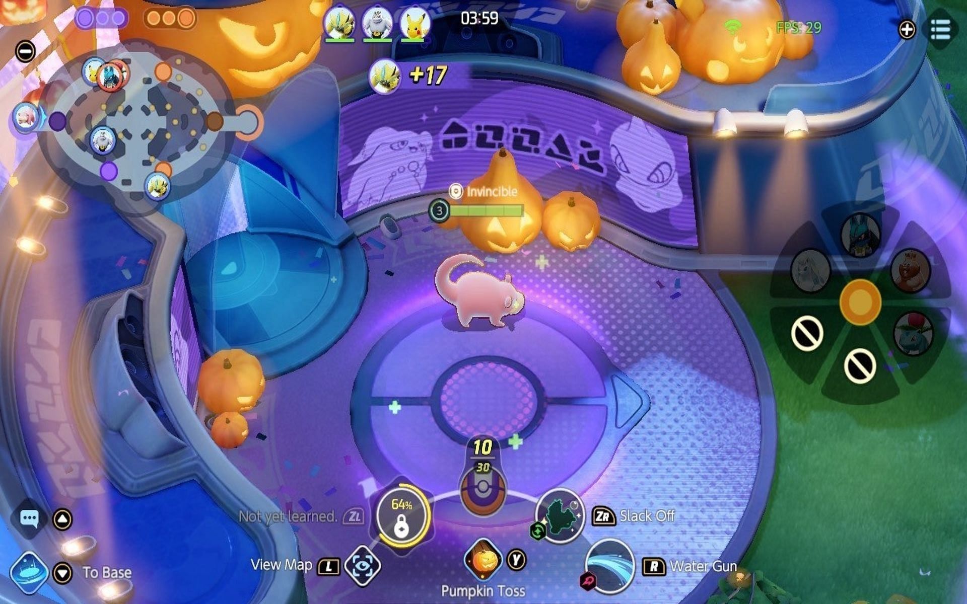 Pumpkins are now found in the background of Mer Stadium (Image via TiMi Studios)