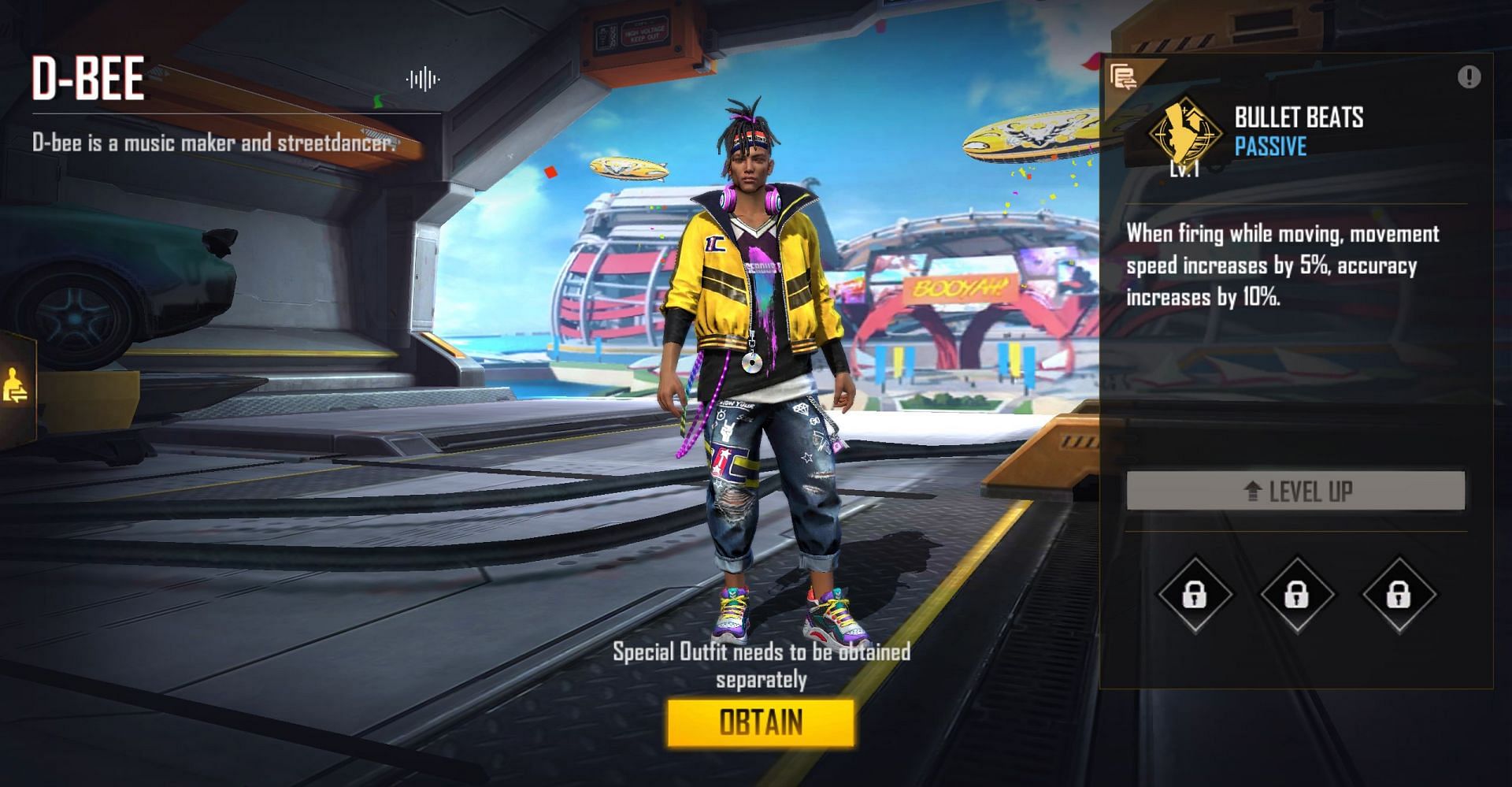 D-Bee is among the new characters in the game (Image via Free Fire Max)