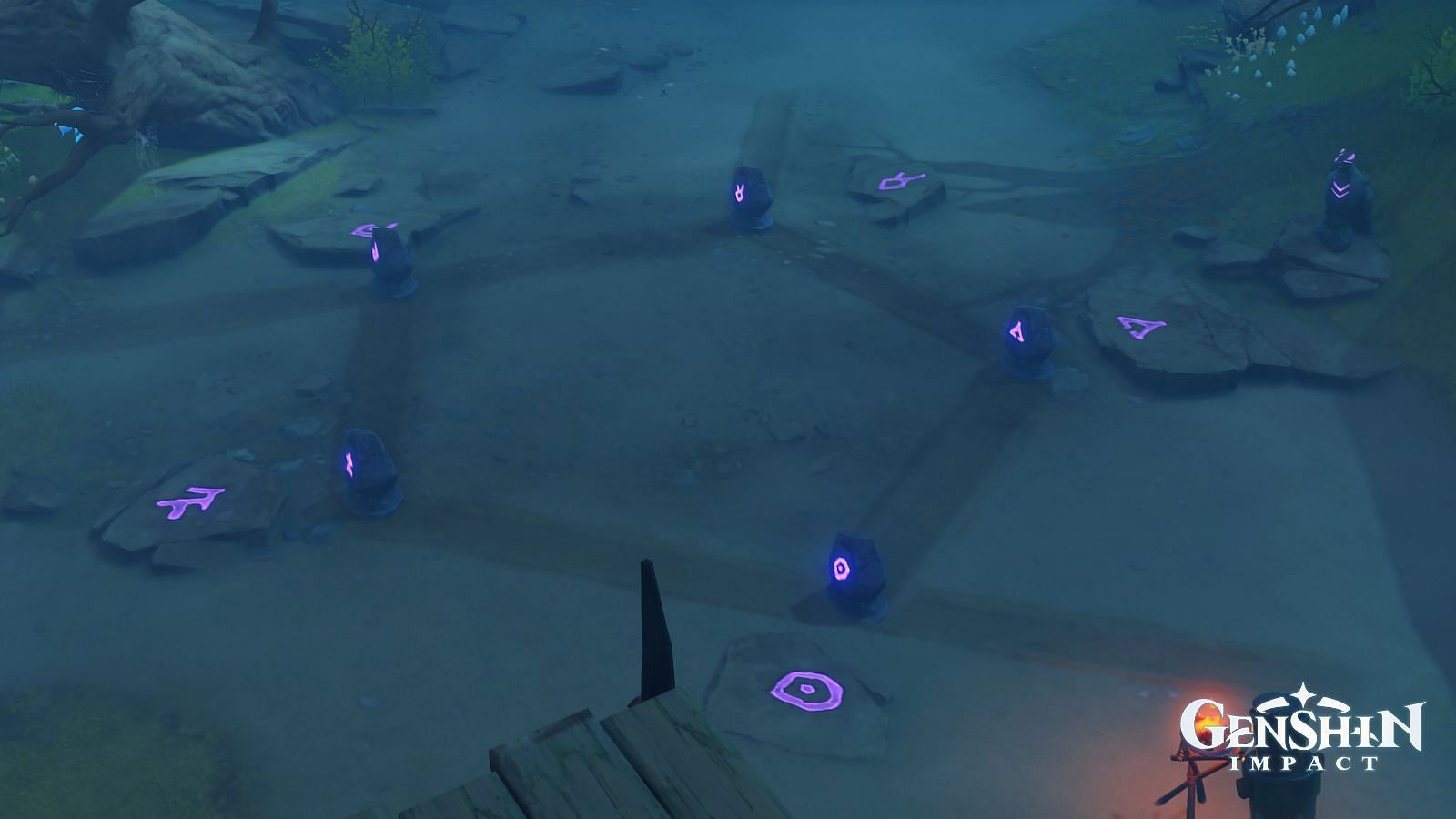 Move the stones to their respective location (Image via Genshin Impact)