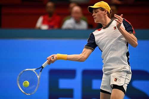 Jannik Sinner at the Erste Bank Open tennis tournament in Vienna, Austria