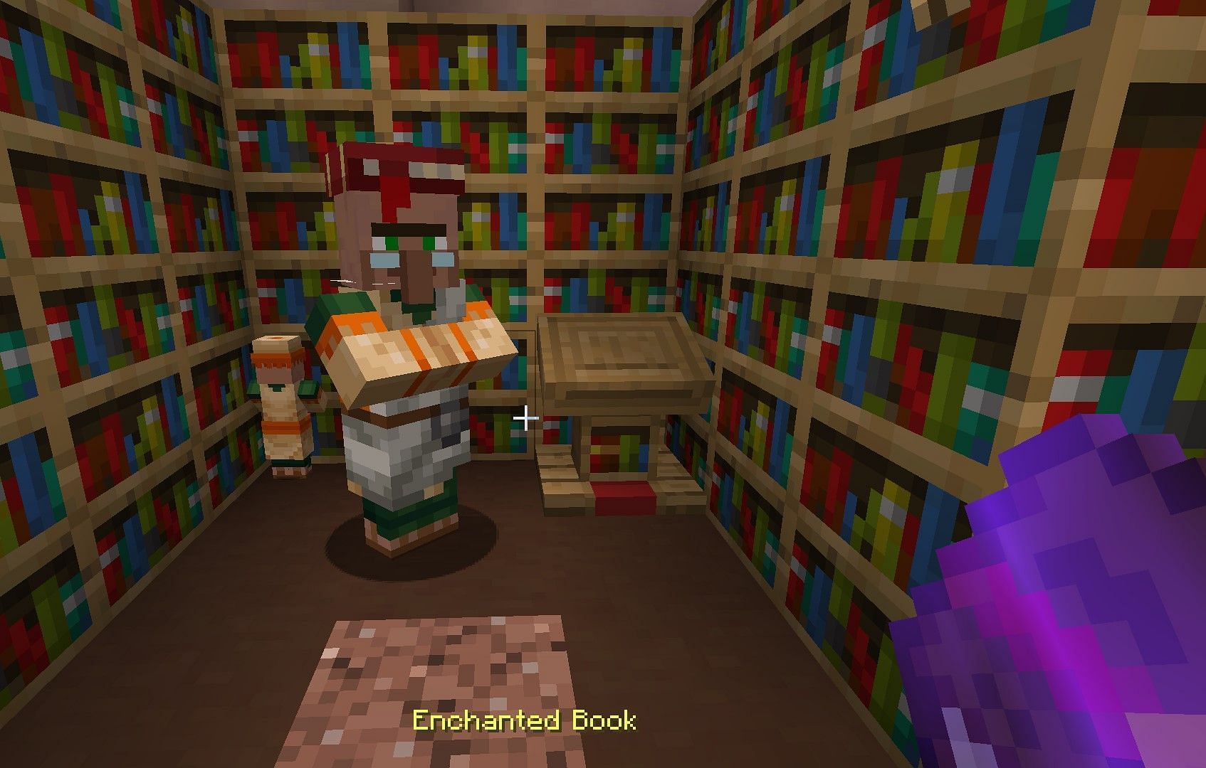 Villagers are by far the best source of enchanted books, including Mending I. (Image via Mojang)