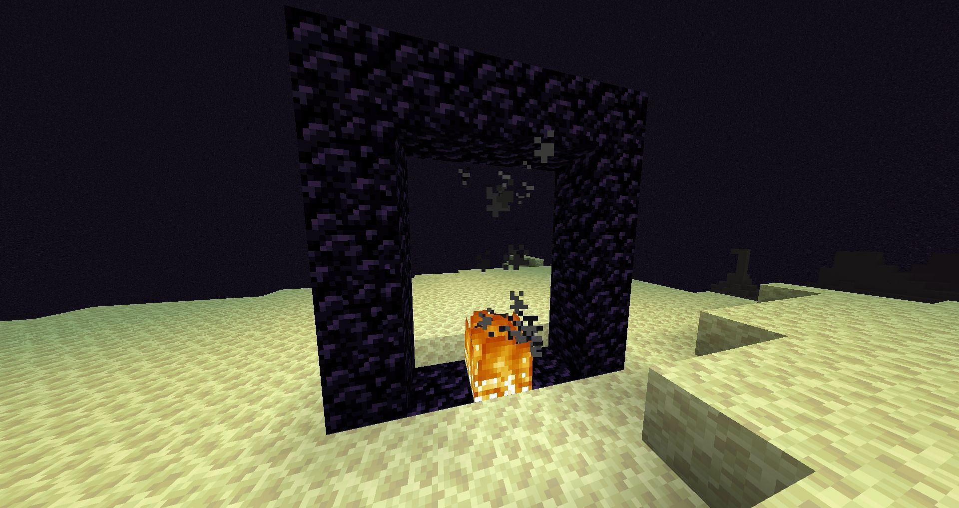Nether portal won&#039;t activate in The End (Image via Minecraft)