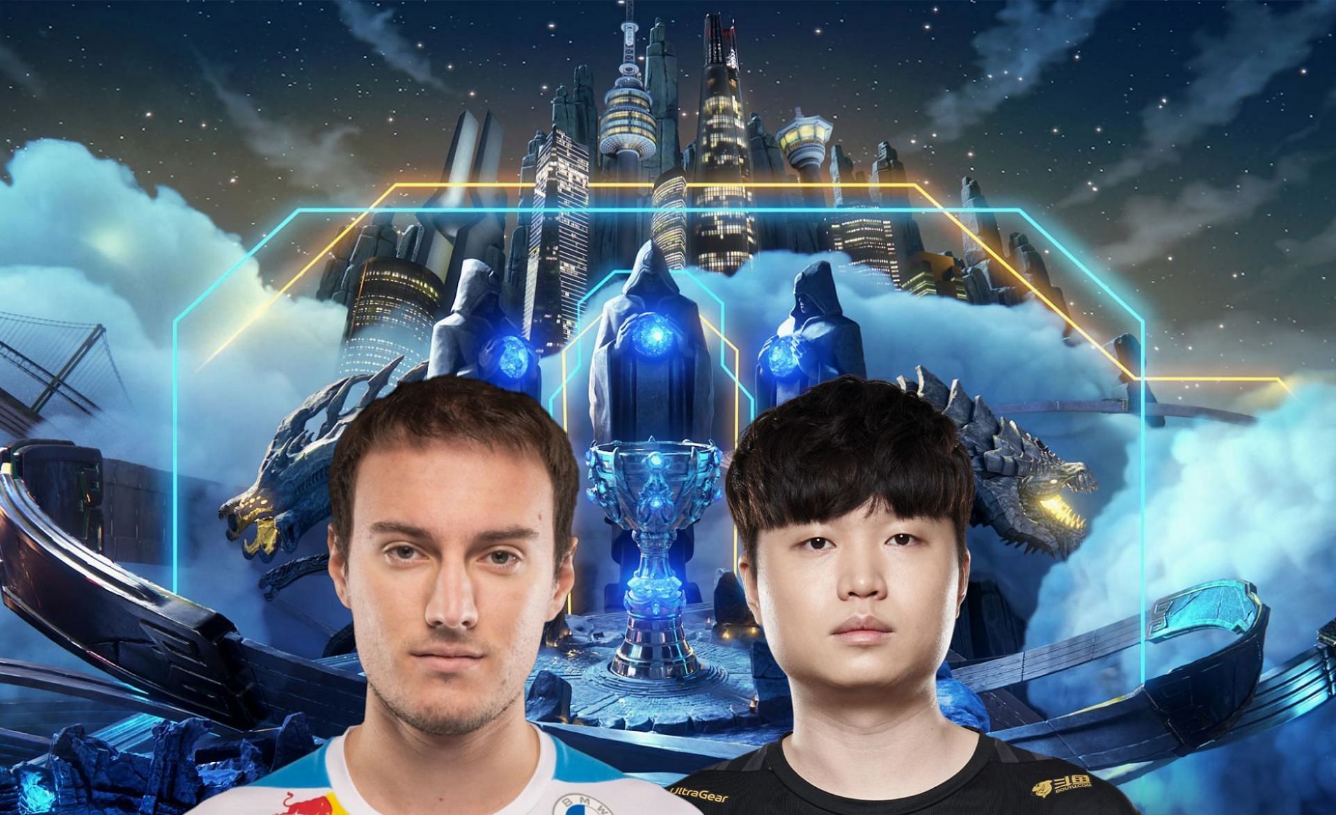 Two League of Legends top tier mid laners are looking for glory in the Quarterfinal round of the Worlds tournament (Image via Sportskeeda)